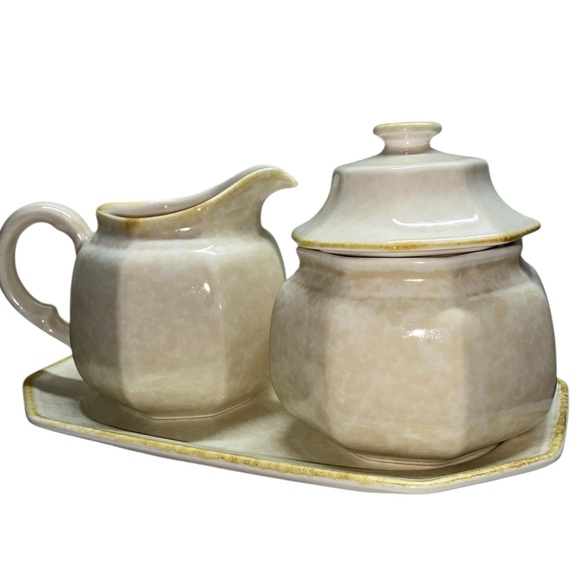 *1A Mikasa Romantics sugar bowl and creamer set includes tray 1980 - Picture 9 of 9